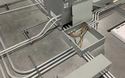 conduit and boxes for industrial commercial electrical service